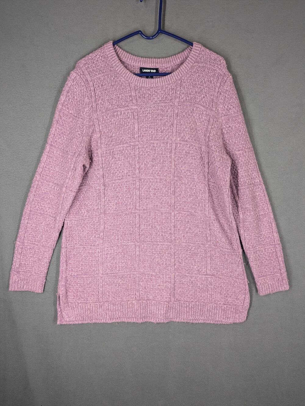 Land’s End Sweater Womens Large Purple Chunky Knit